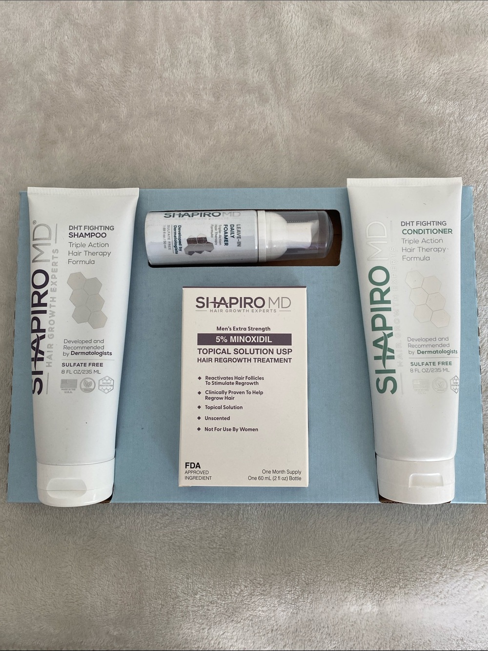 Men’s Hair Therapy Set – White/Green